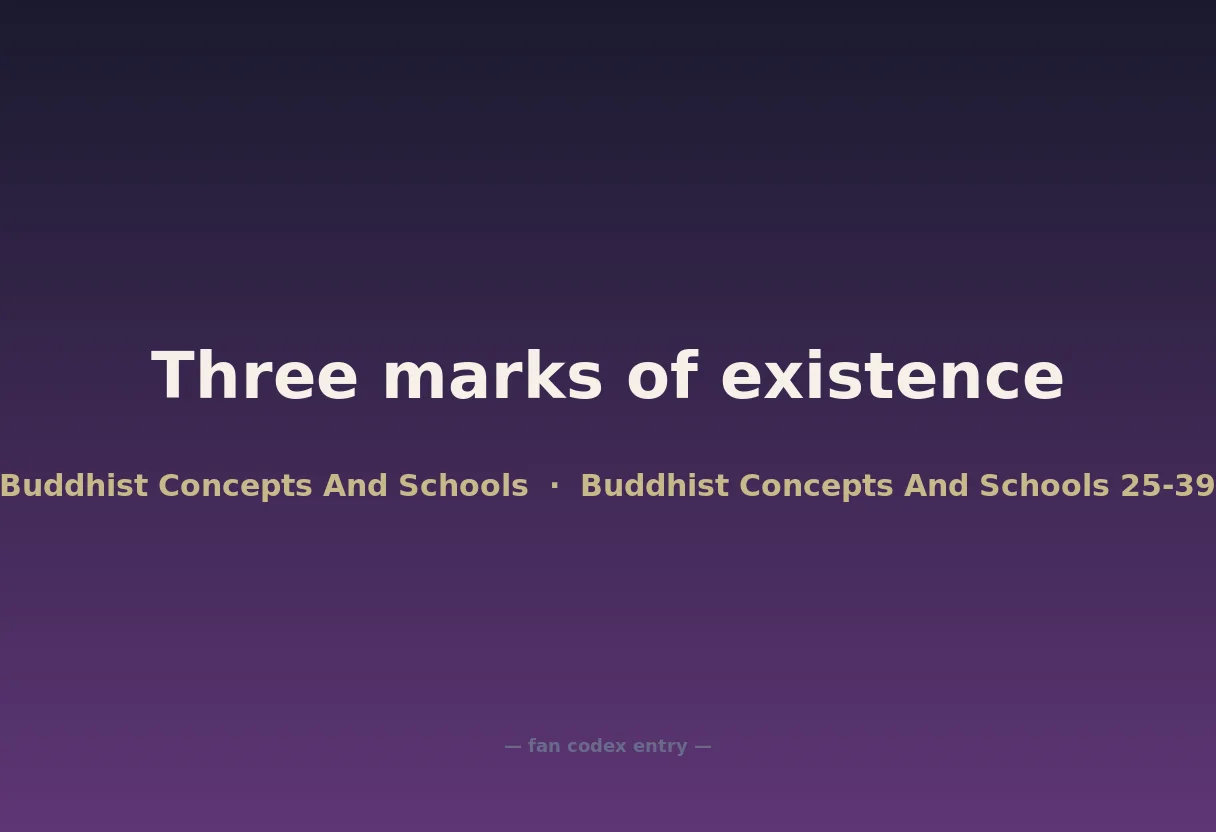 Three marks of existence